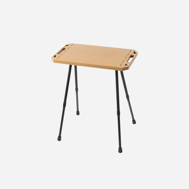 KOOLMAN(쿨맨) 스퀘어 미니 캠핑 테이블 높이조절형 브라운