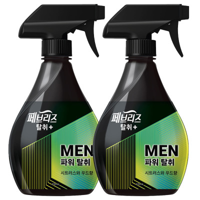 냄새 제거제 페브리즈 포맨 시트러스앤우드향 용기형 370mL 2개 옷장 차량 방향제 : 럭키싱싱