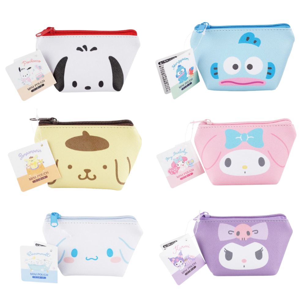 산리오 SANRIO 캐릭터 미니 파우치 쿠로미 포차코 마이멜로디 시나모롤 4573135599085 - 상품 이미지