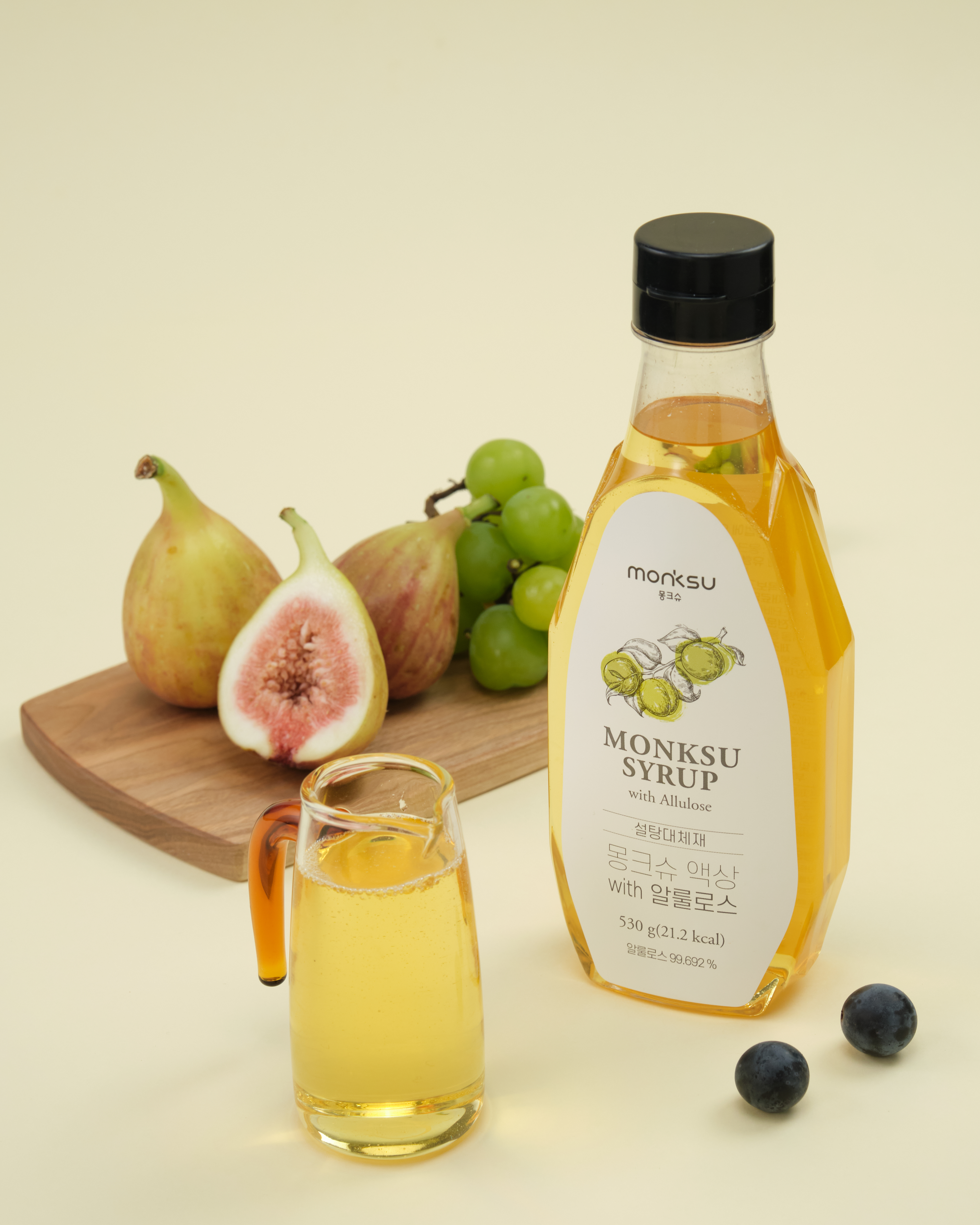 몽크슈 액상 알룰로스 설탕 대체재 스테비아 나한과/대용량 구매시 펌프제공 530g, 1개