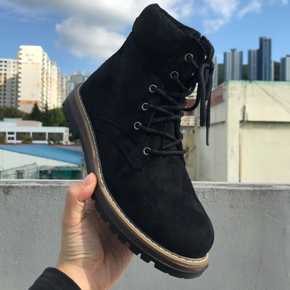 발목 편한 지퍼 남자 스웨이드 키높이 워커 4cm 이미지 6