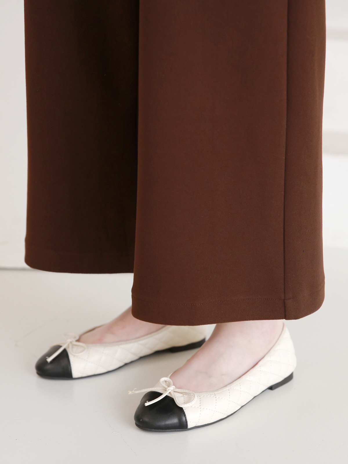 앞주름와이드통밴딩팬츠 - 상세 이미지 3