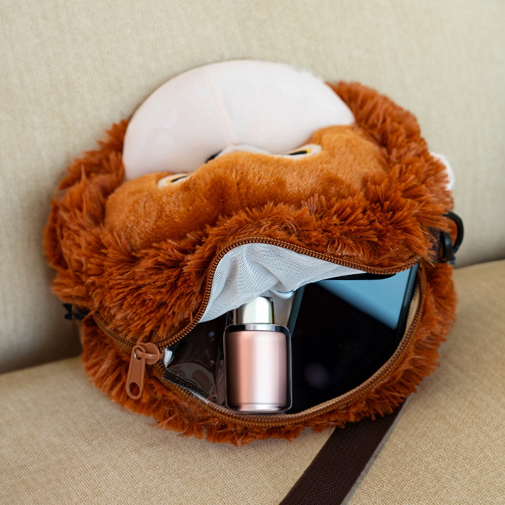 오랑이 인형 크로스백 오랑우탄 가방 원숭이 폰가방 귀여운 여행 인형 동물