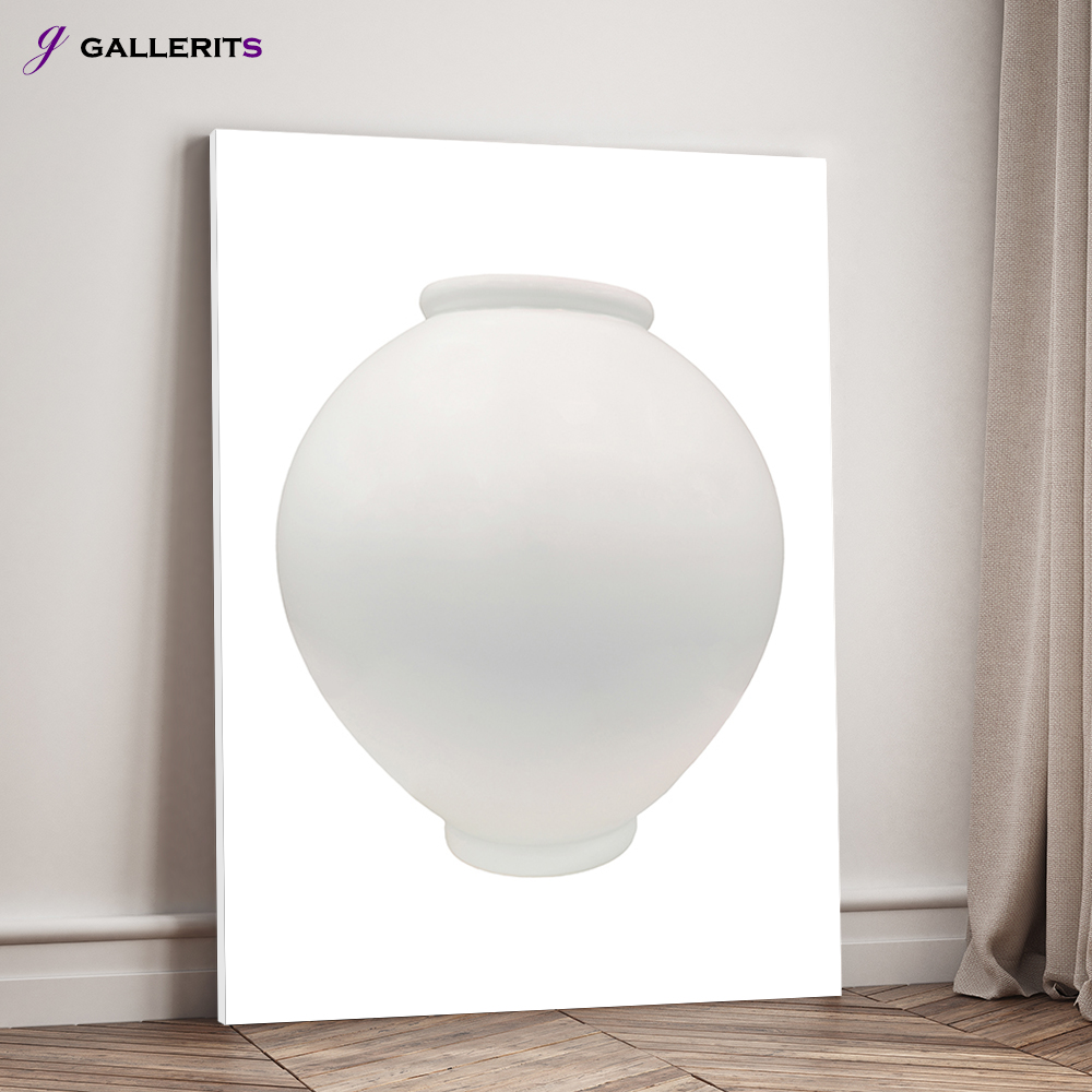 달항아리 그림 돈들어오는 풍수 거실 인테리어 캔버스 액자 화이트중형