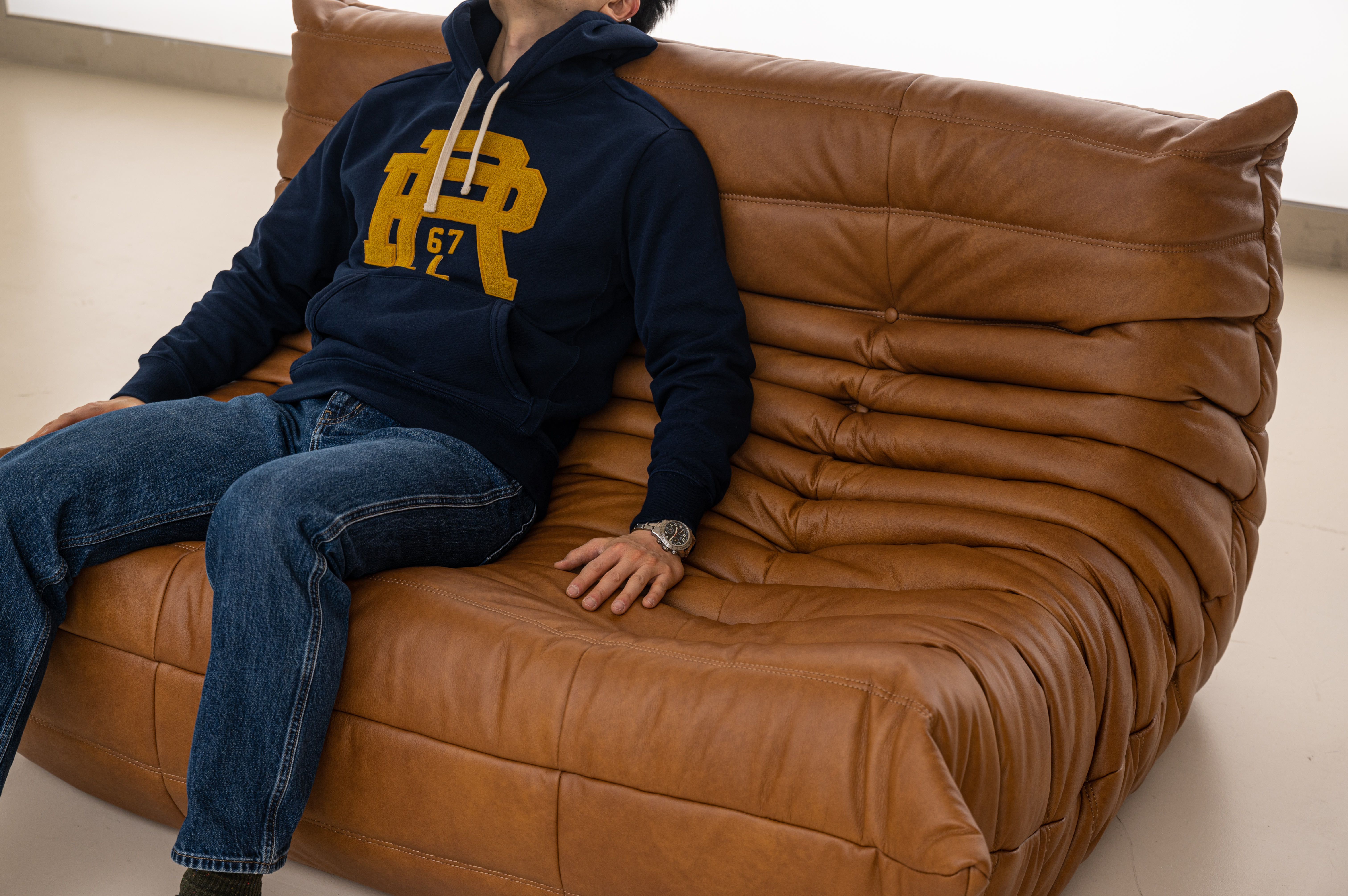 2인용 모듈 PH 17 가죽모듈쇼파 이태리 내추럴 통가죽 천연면피 전체가죽 번데기 빈백소파