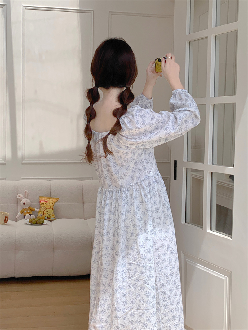 (커플잠옷) (리크원피스잠옷) 임산부잠옷 빅사이즈파자마 트임 꽃무늬 플라워 신혼 연인 상세 이미지 21