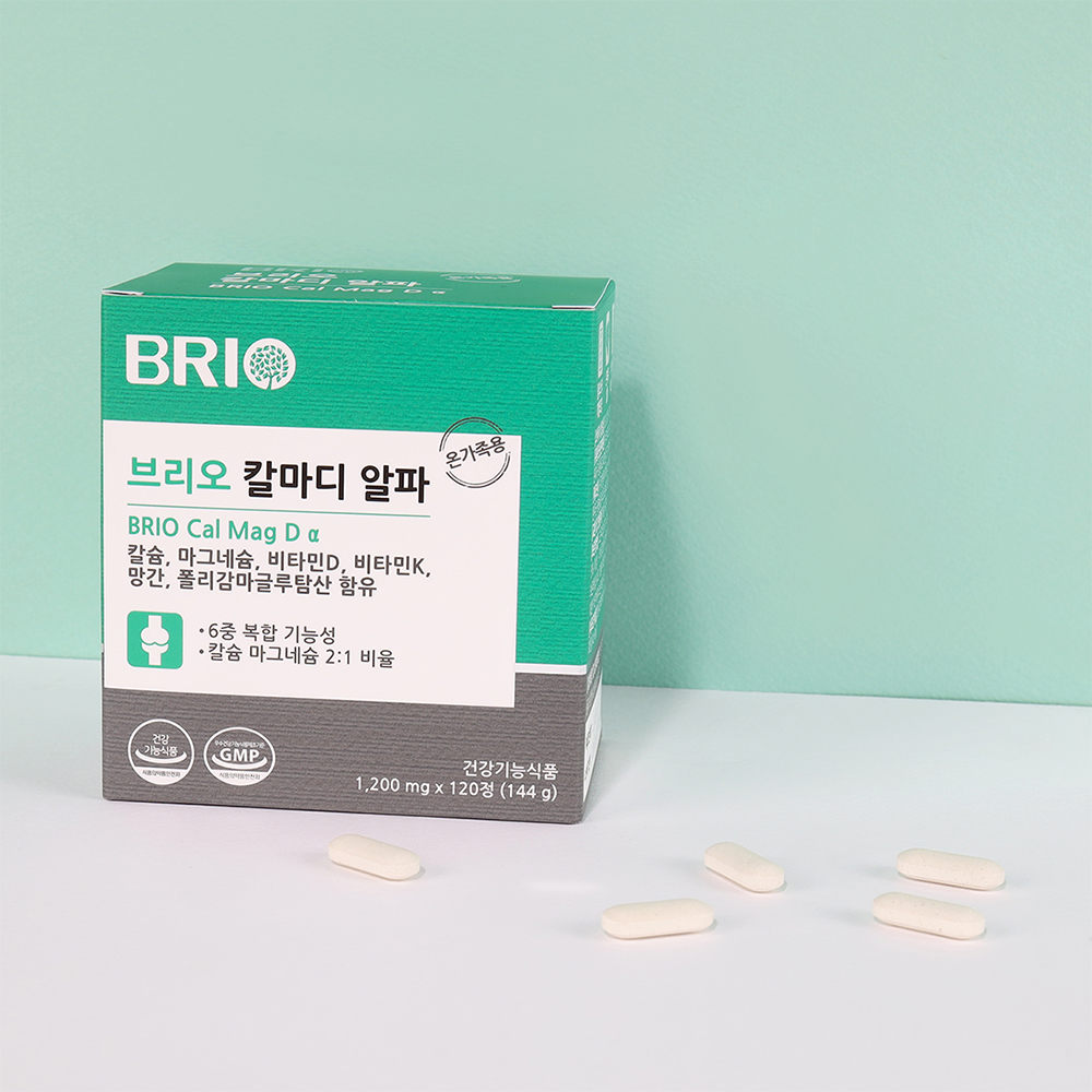 브리오 칼마디 알파 / 칼슘 마그네슘 비타민D 비타민K 망간 영양제 120정, 1개 - 상세 이미지 3