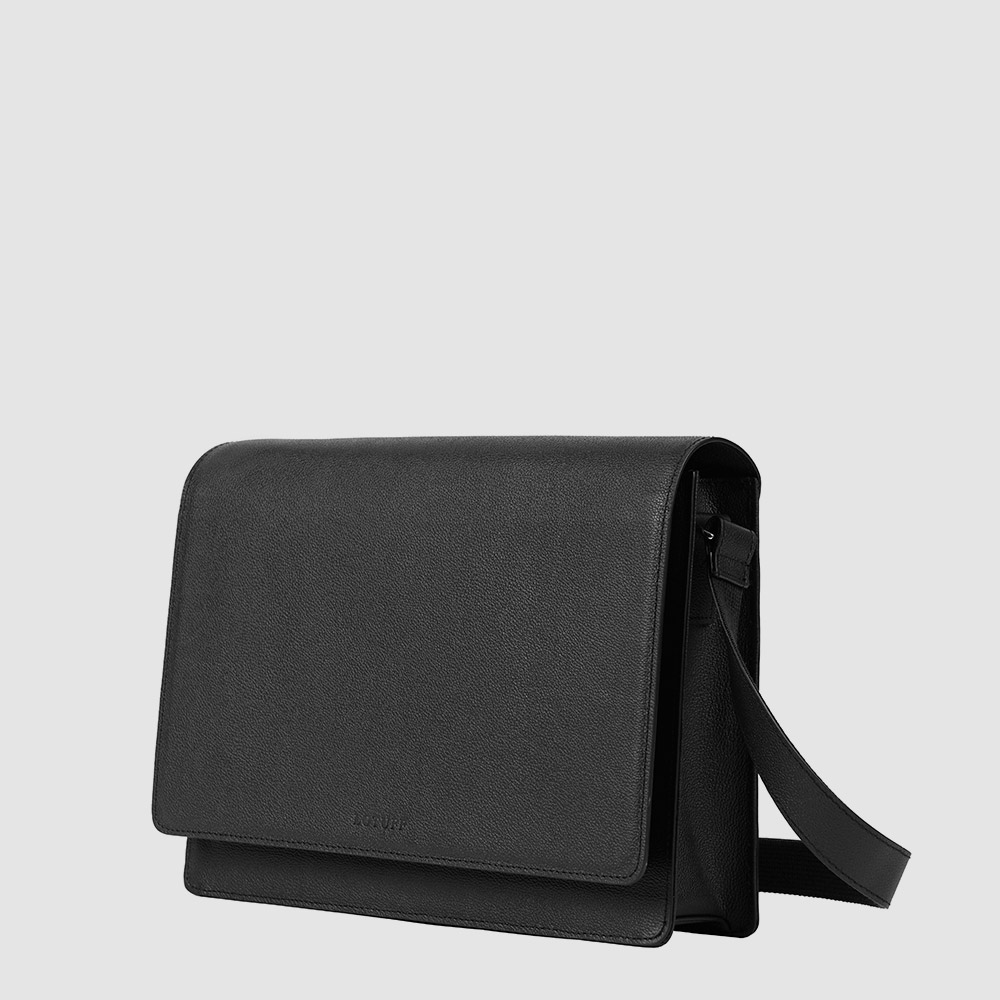 남자 크로스백 로터프 LO-7397 BK 블랙 / 가죽 메신저백