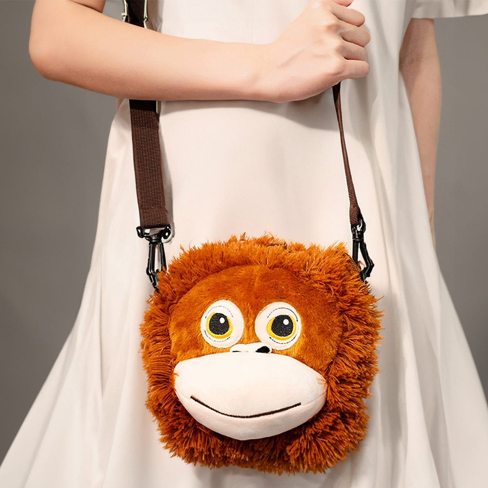 오랑이 인형 크로스백 오랑우탄 가방 원숭이 폰가방 귀여운 여행 인형 동물