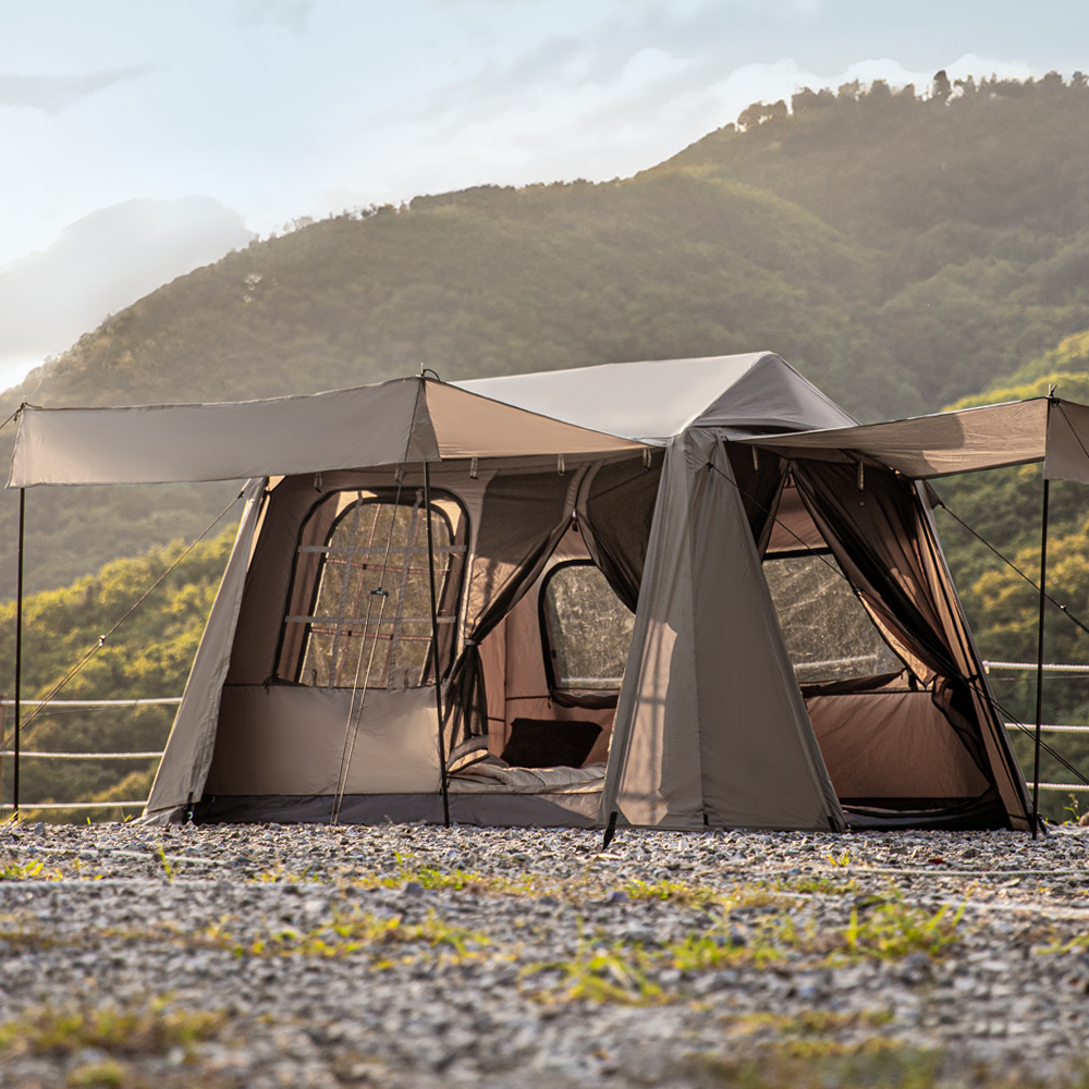 로티캠프 원터치 텐트 그늘막 캠핑 감성 비치 나들이 힐하우스 브리즈 탄