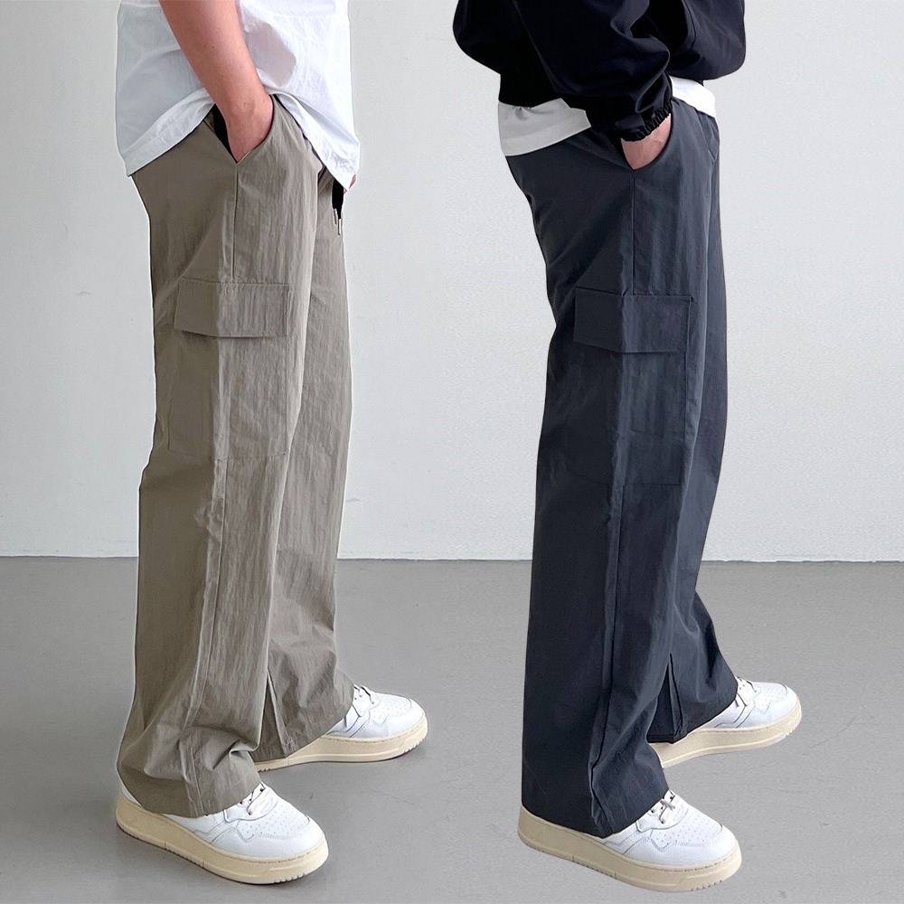 1+1 나일론카고팬츠 남자바스락바지 통큰바지 - 상품 이미지