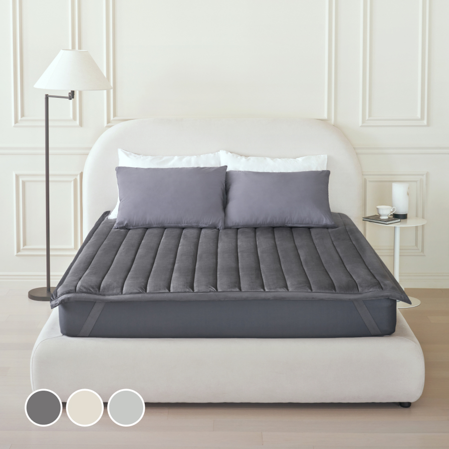 [네이버 단독] 프랑떼 극세사 이불세트 침대패드+차렵이불 겨울 고밀도 침구세트 SS