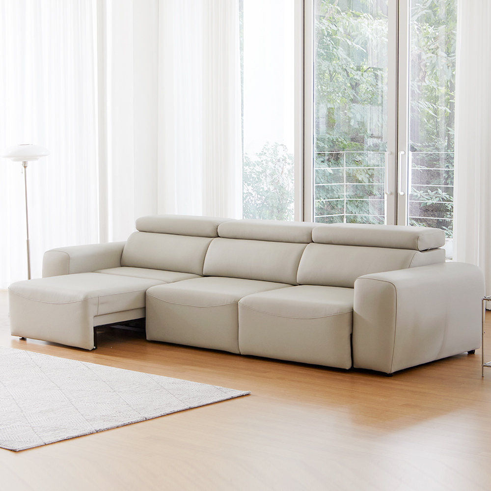 모던홈즈 카니발 모션 전동 리클라이너 4인용 천연가죽 소파