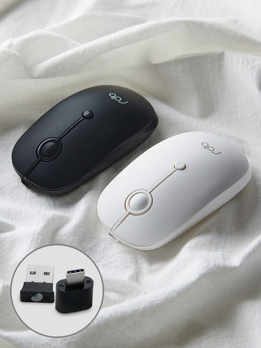 레드빈 듀얼리시버 C타입 무소음 충전식 무선 마우스 A37R