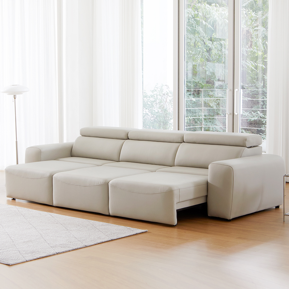 모던홈즈 카니발 모션 전동 리클라이너 4인용 천연가죽 소파