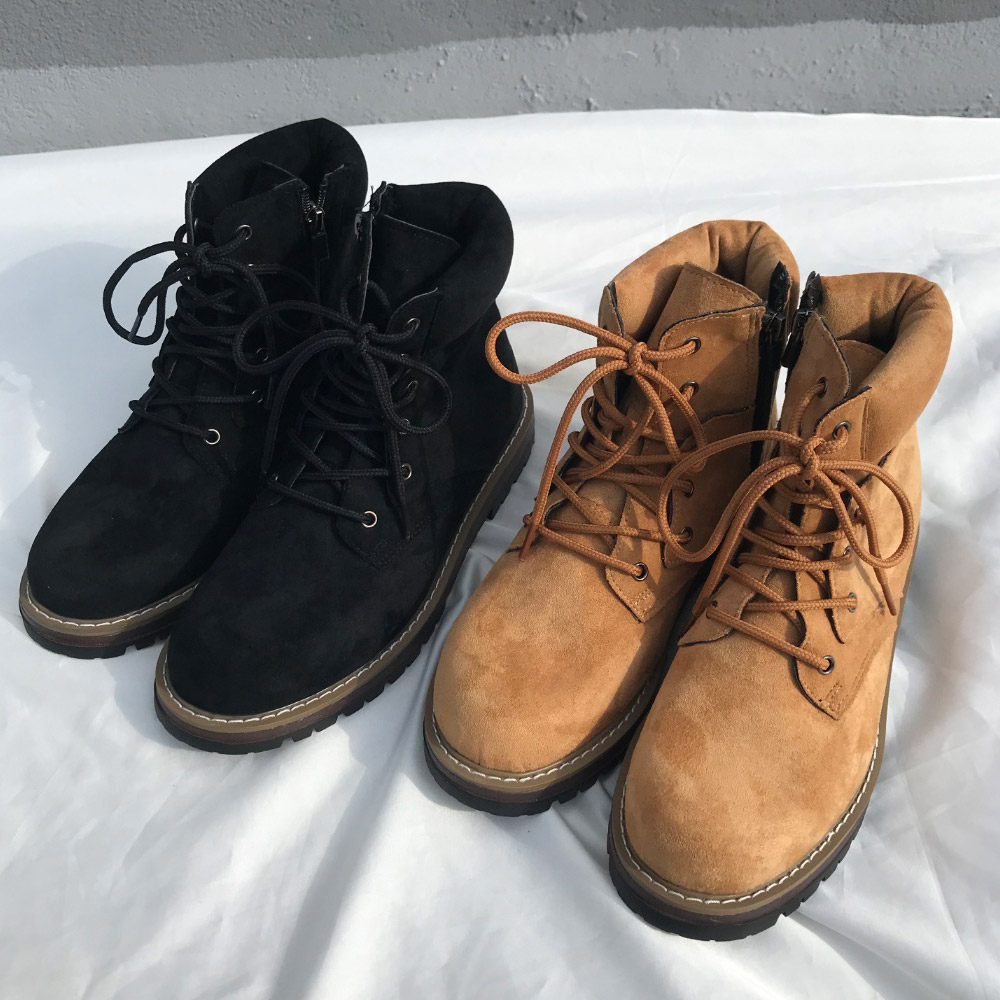 발목 편한 지퍼 남자 스웨이드 키높이 워커 4cm - 상세 이미지 2