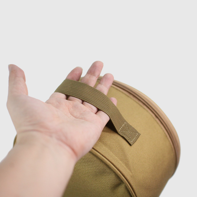 KOOLMAN 쿨맨 캠핑 코펠 가방 원형 식기 수납 S, 블랙