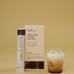 몽크슈 저당 로얄 밀크티 라떼 무설탕 알룰로스 홍차 원액 스틱 8개입 맛있게 먹은 솔직 후기 - 상품 이미지 2