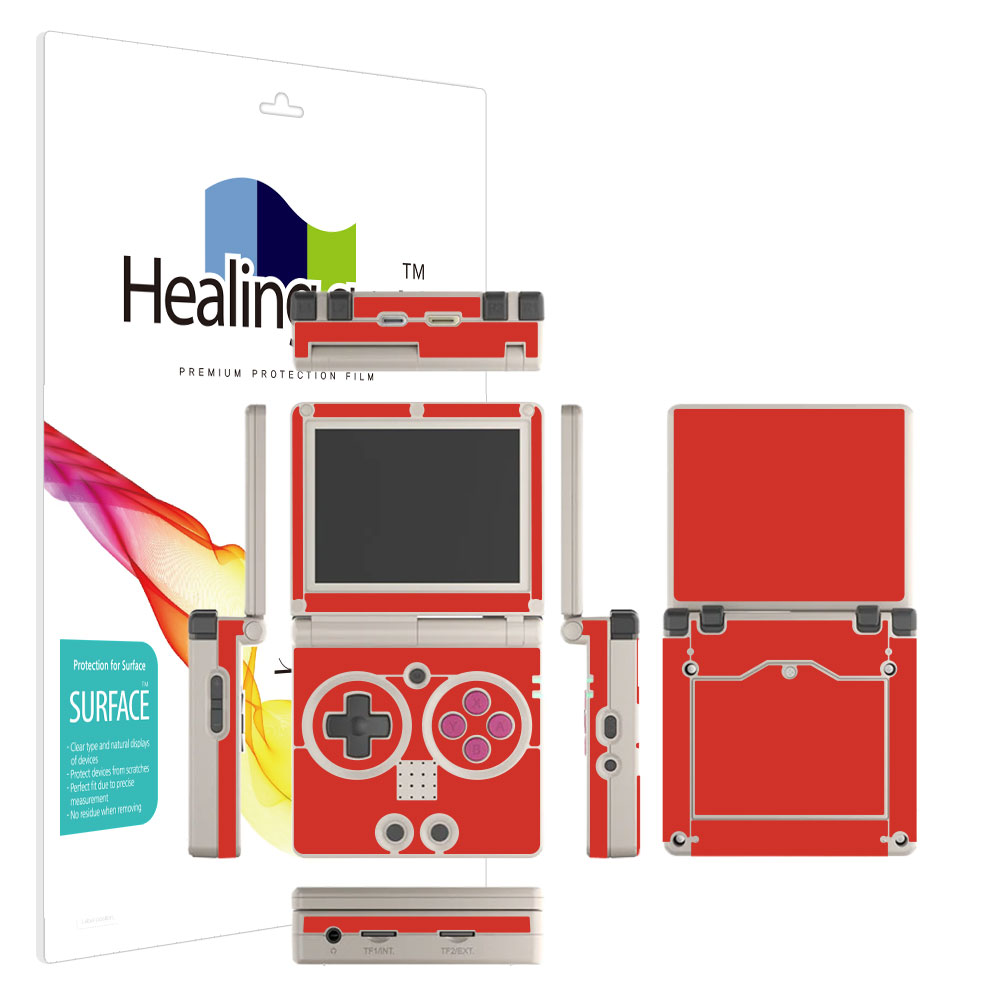 ANBERNIC RG35XXSP 휴대용 레트로 게임기 레드 외부보호필름 1세트 - 상품 이미지