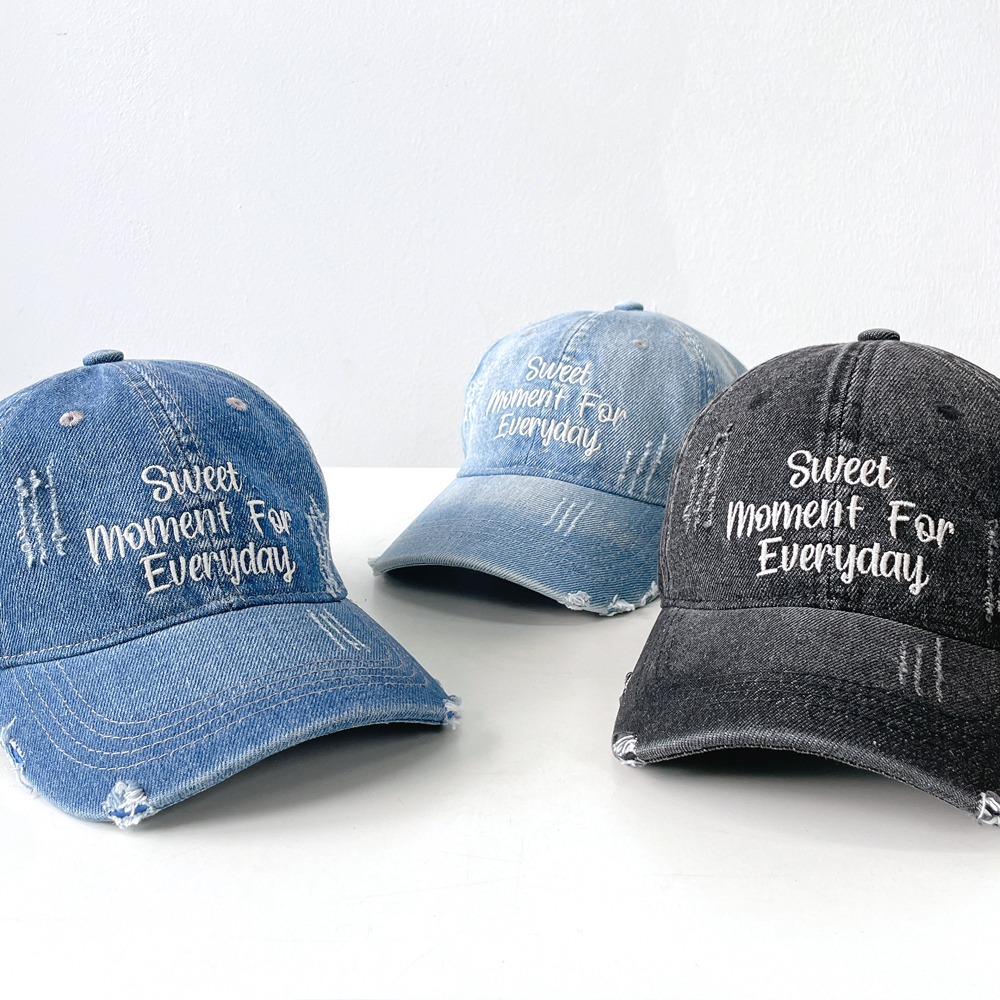 스윗모먼트 데님 남자 여자 볼캡 야구 모자