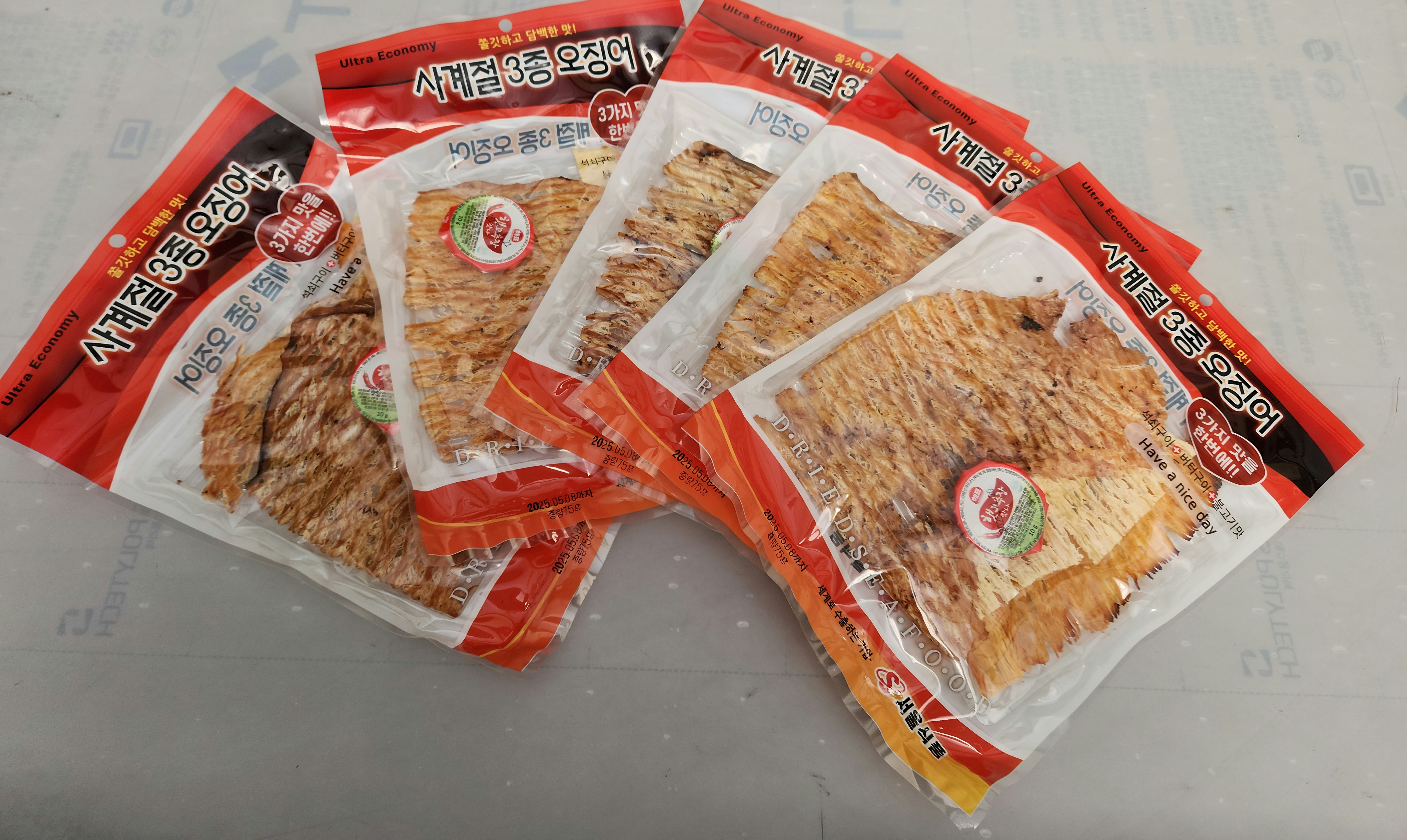 서울식품 사계절3종오징어 70g 1개 버터 불고기 황토구이 가정용 식당식자재 도매가 - 메인 이미지