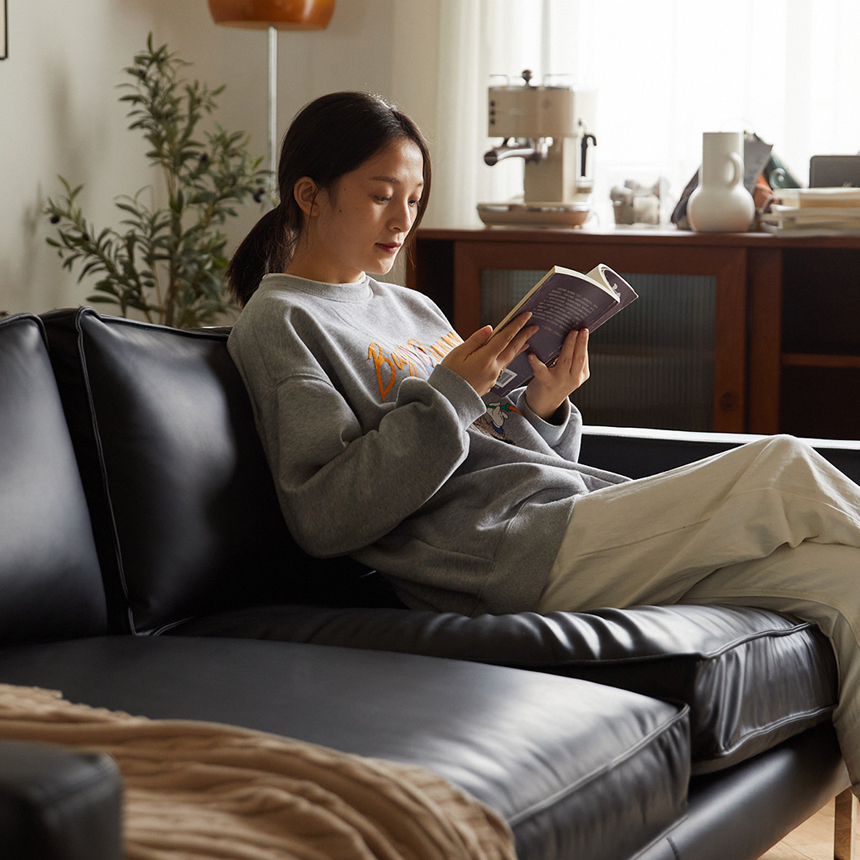 럭소 레더 엘레강스 사무실 거실 3인용가죽소파 3인 S