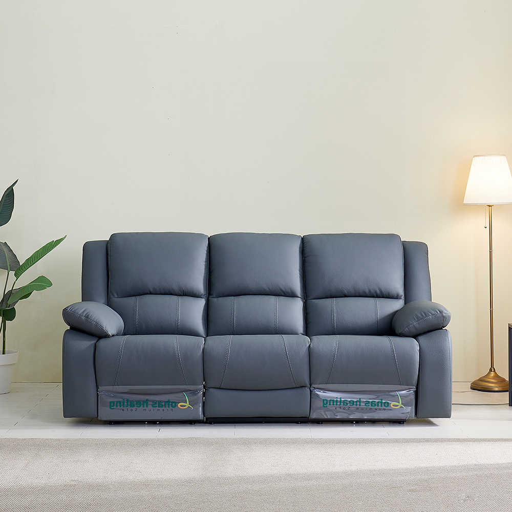 서광퍼니처 비바던 이태리 천연면피 황소 통가죽 제로월 전동 홈바 리클라이너 3인 소파 mv