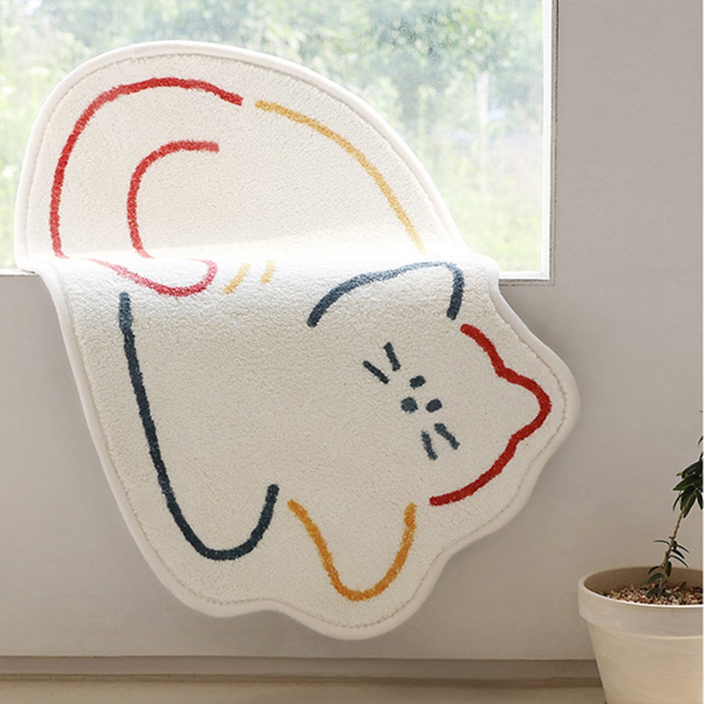 포유렐라 포유매트 애니멀 카툰 극세사 발매트(40x60) 자취방 원룸 집들이선물 - 상세 이미지 4