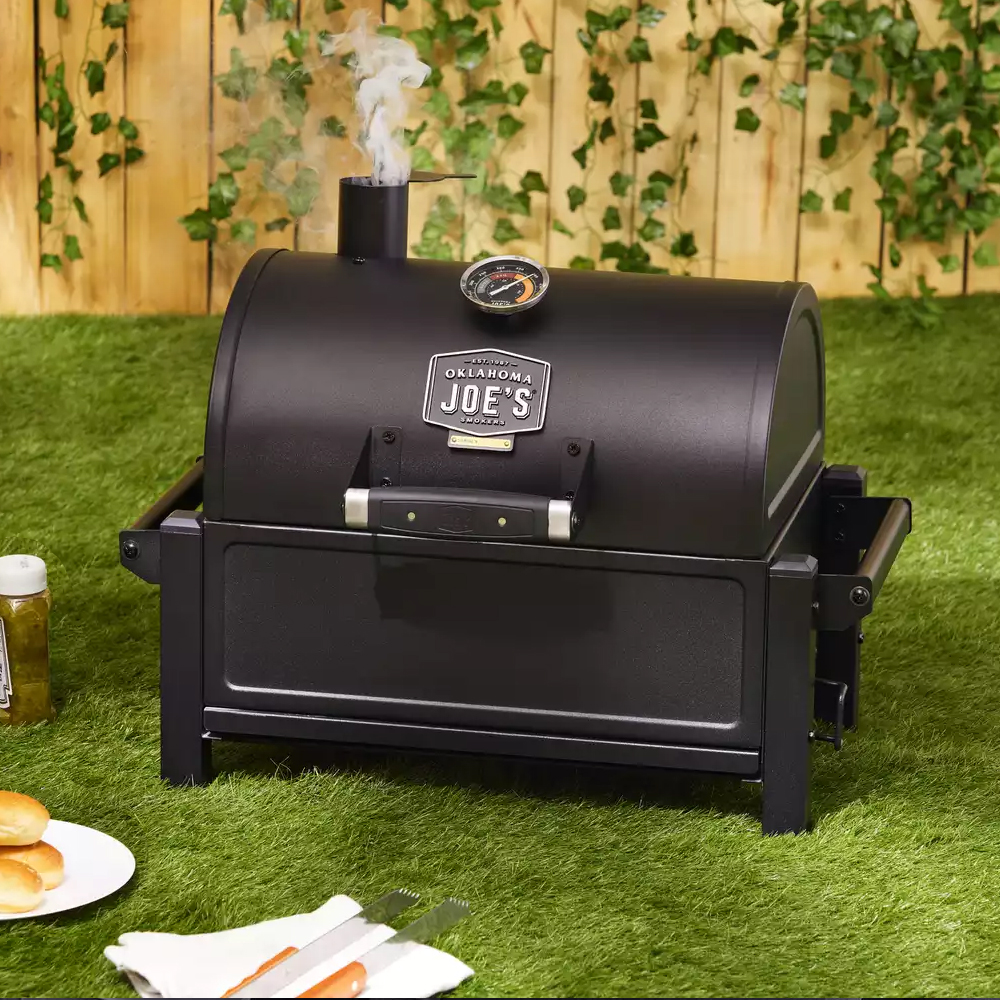 오클라호마조 램블러 훈제 바베큐그릴 캠핑 숯불 휴대형