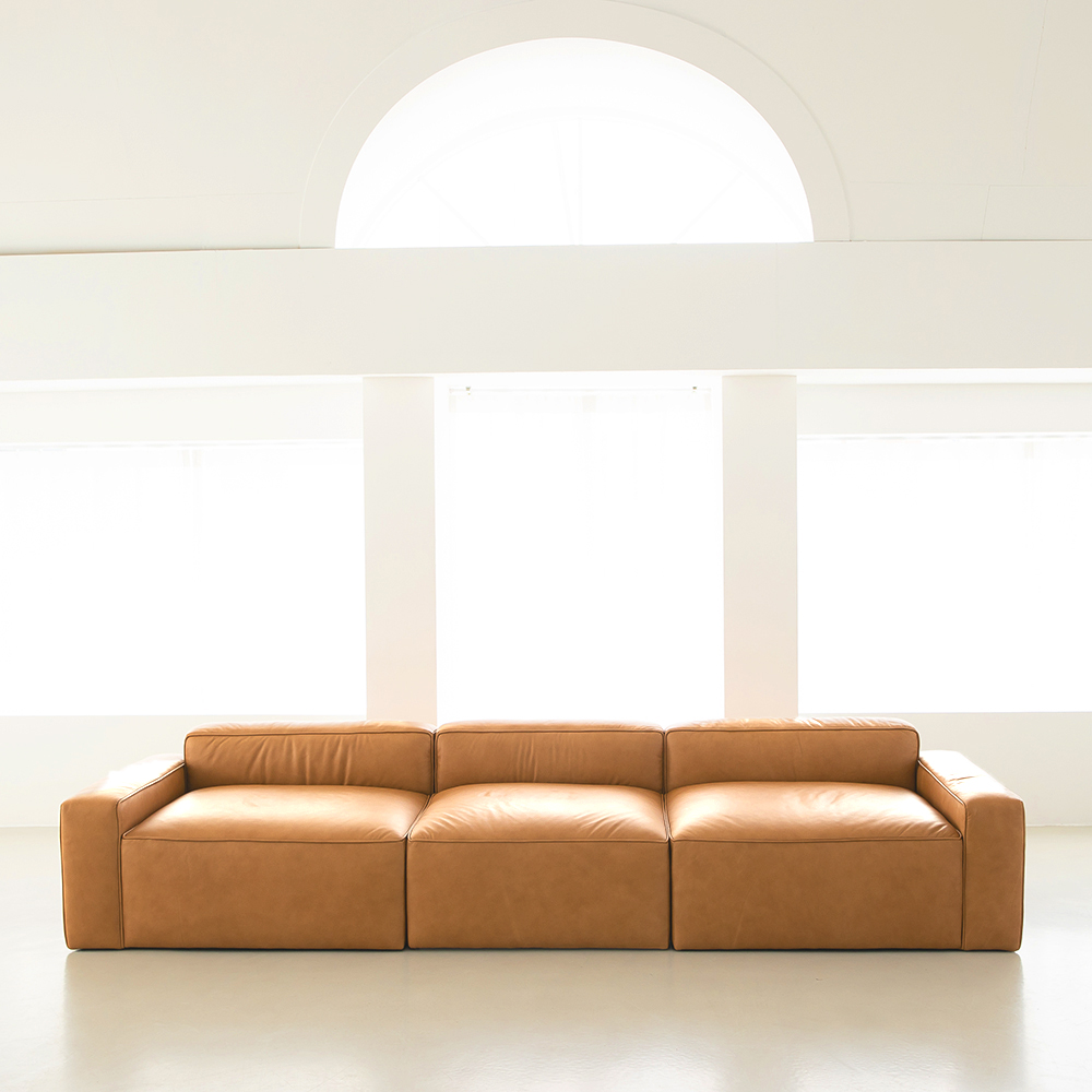 PH1 이태리 내추럴 통가죽 천연면피 소가죽소파 전체가죽 A+B+A 5인소파