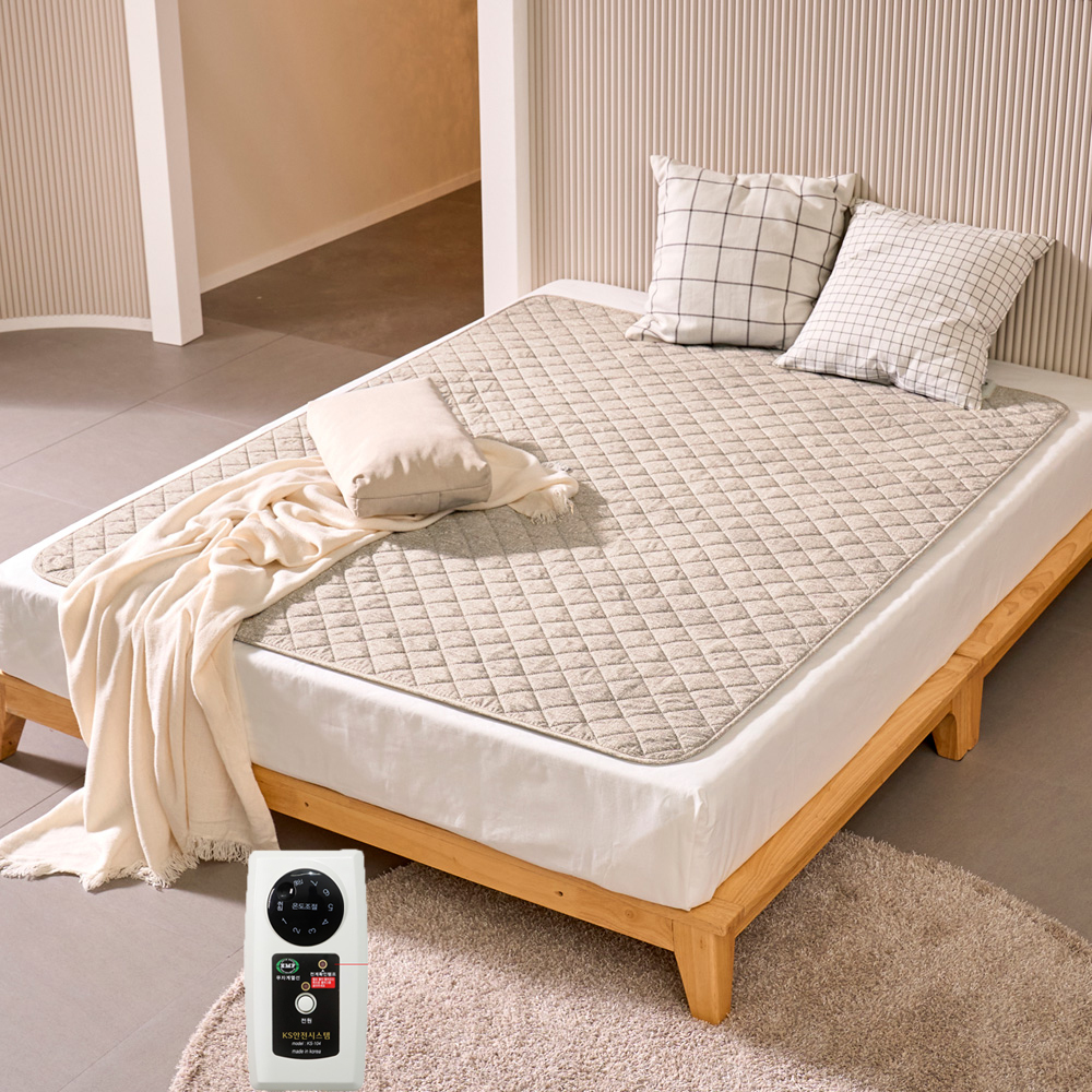 전기요 장판 탄소매트 EMF 전자파안심 쇼파 바닥 베이지 슈퍼싱글