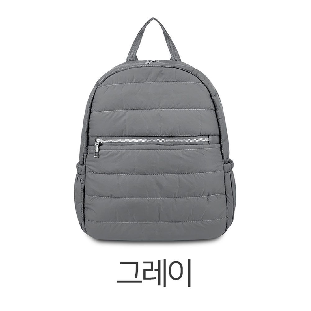 가벼운 미디엄 패딩 백팩 나들외 외출 아담한 경량 백팩 엄마 할머니 등에메는 가방 - 상세 이미지 3