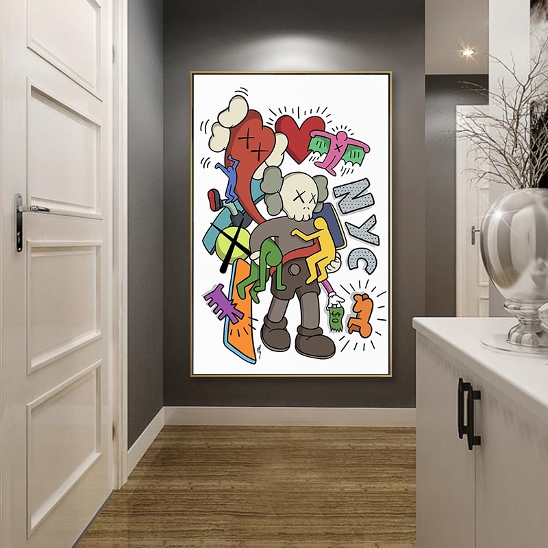 Kaws 카우스 포스터 액자 카페 사무실 거실 인테리어 - 메인 이미지