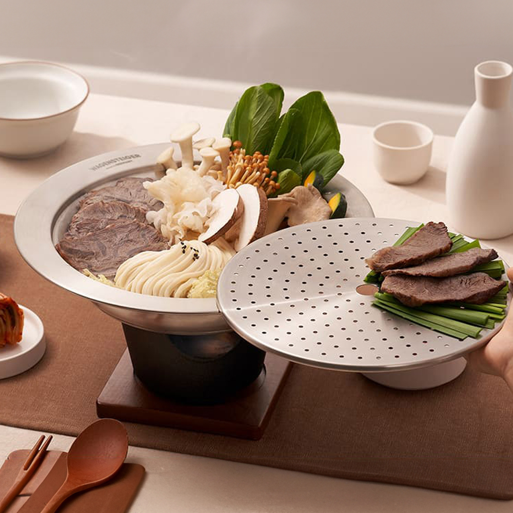 바겐슈타이거 IH 인덕션 스티머 스텐 찜판 찜냄비 스팀워머 찜기 24cm - 상세 이미지 4