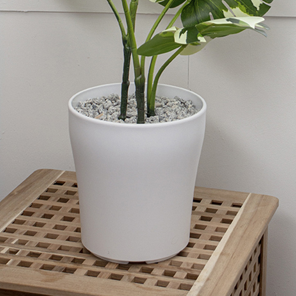 흰색 플라스틱 화분 가벼운 대형 화분 거실 빈 화이트 1호