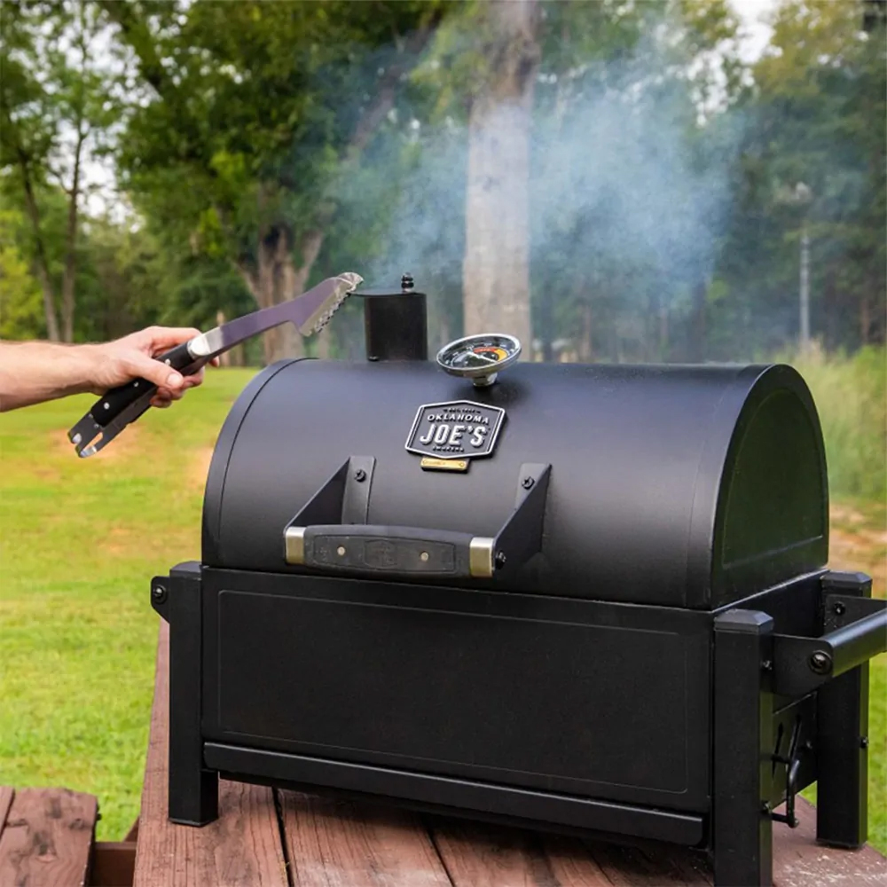 오클라호마조 램블러 훈제 바베큐그릴 캠핑 숯불 휴대형