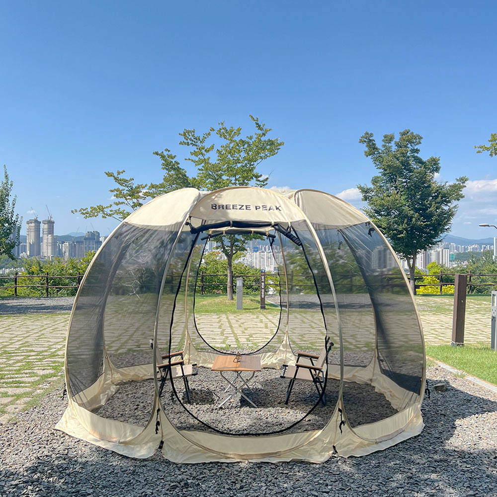 BP 원터치 메쉬 텐트 팝업텐트 호박 쉘터 그늘막 피크닉 돔 모기장 M