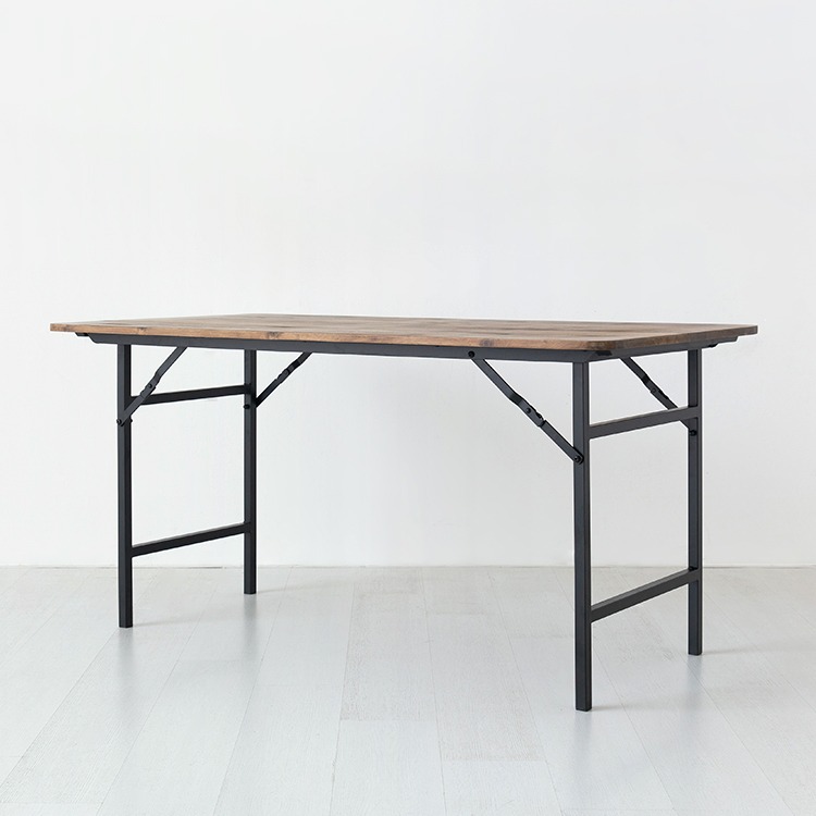 1500 원목상판 빈티지접이식테이블 WH1101 1500mm, 블랙 1148.3103