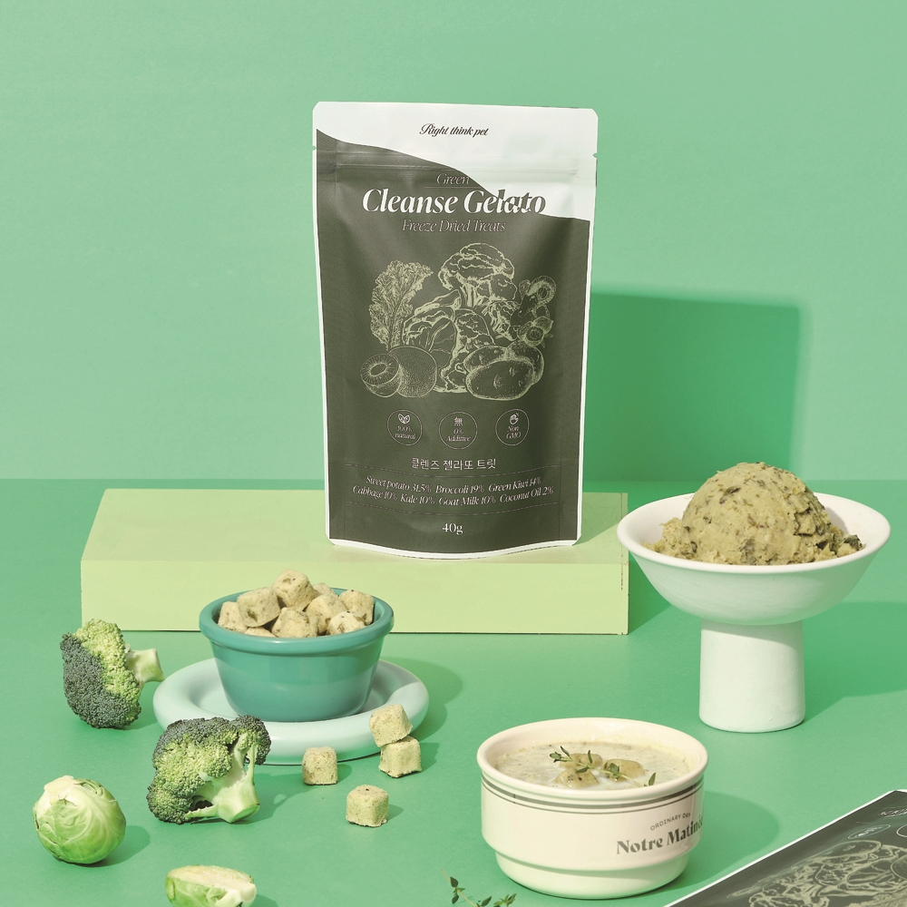 사계바이트 강아지 동결건조채소 비건간식 베지믹스 야채간식 클렌즈 그린, 40g, 1개 이미지 2