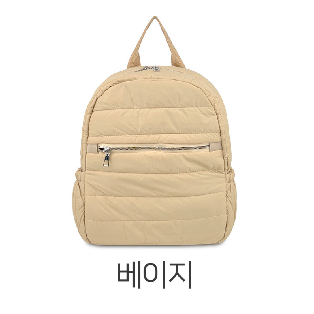 가벼운 미디엄 패딩 백팩 나들외 외출 아담한 경량 백팩 엄마 할머니 등에메는 가방 - 상세 이미지 4