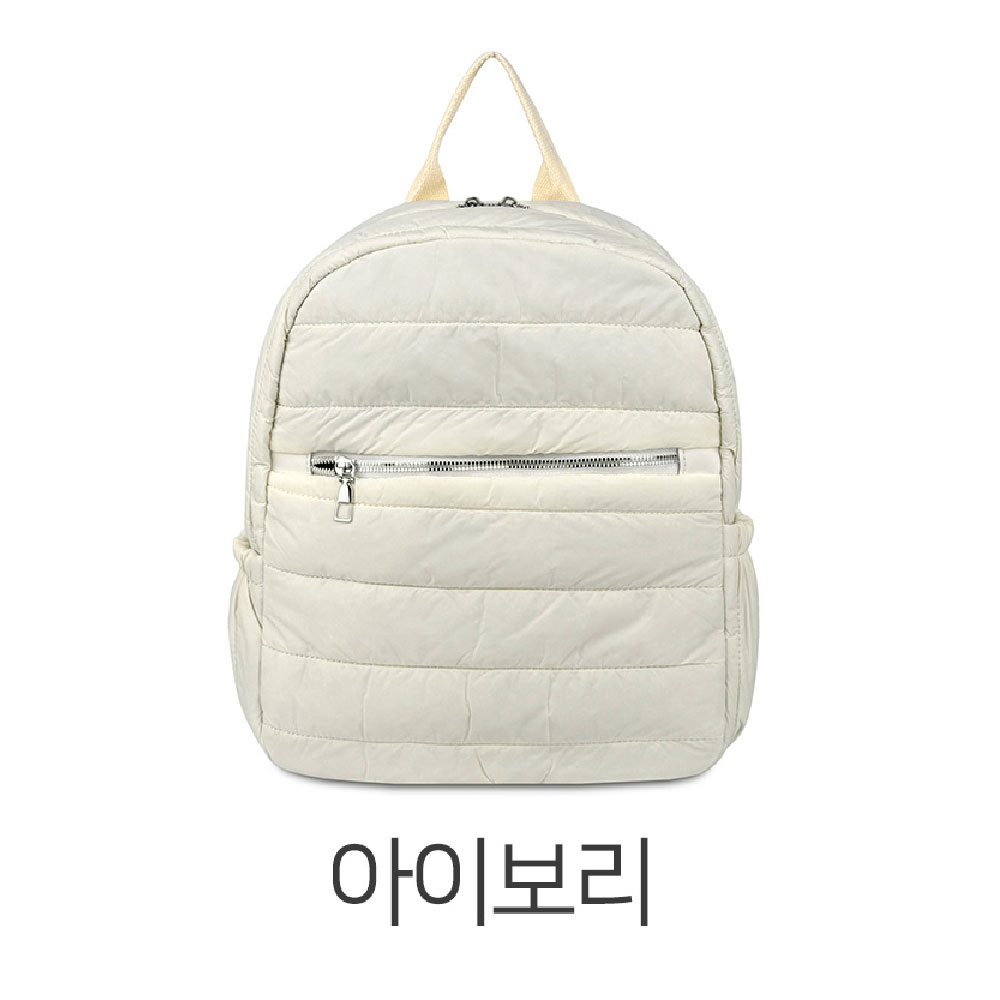 가벼운 미디엄 패딩 백팩 나들외 외출 아담한 경량 백팩 엄마 할머니 등에메는 가방 - 상세 이미지 5