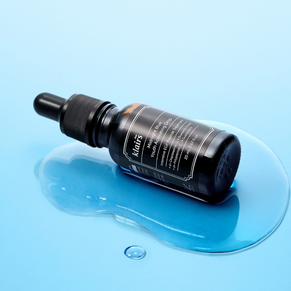 [2종세트] 클레어스 EGF 앰플 미드나잇 블루 드롭 20ml+흔적 크림 50g / 아줄렌 진정 탄력 기미 잡티 이미지 3