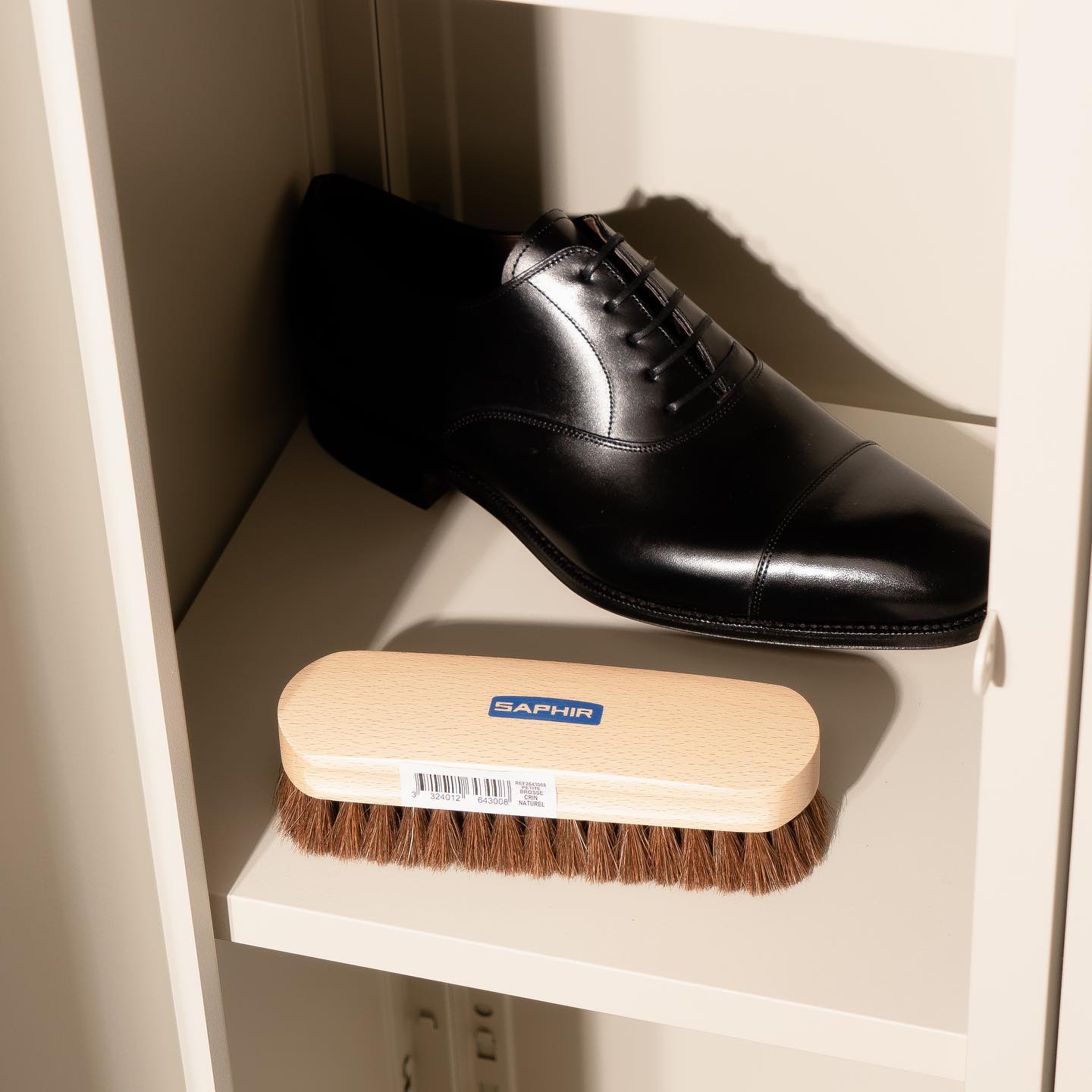 사피르 말털 브러시 18cm / 가죽 자켓 신발 관리 구두 먼지털이 청소 광택용 솔 제품 이미지