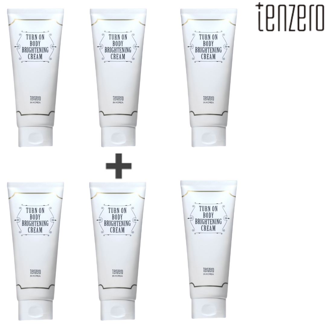 텐제로 턴온 바디 브라이트닝 크림 180ml 3+3 미백 주름 화이트닝 톤업 밝은 피부 - 상품 이미지
