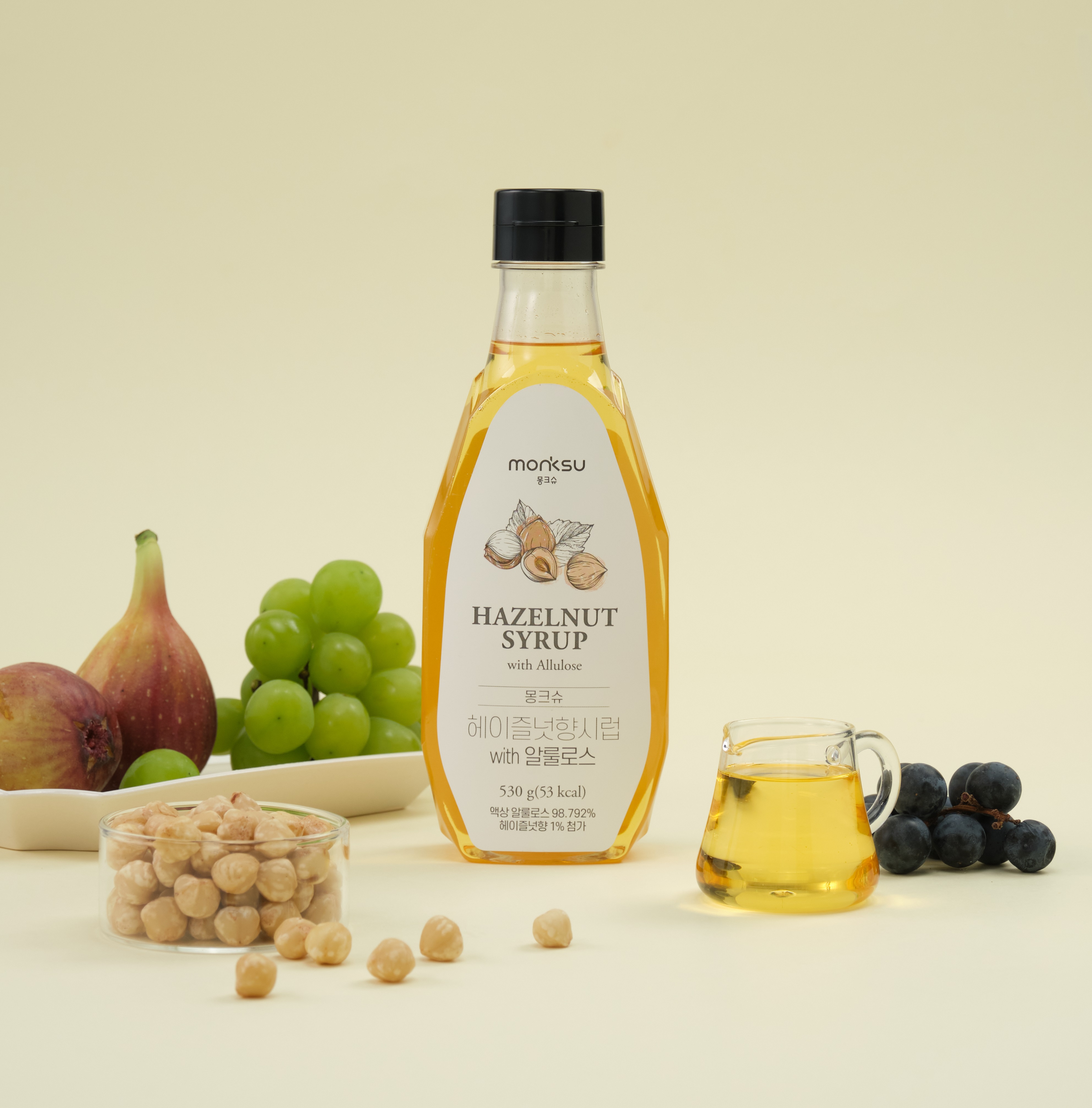 몽크슈 무설탕 저칼로리 저당 제로 헤이즐넛 커피 시럽 530g 슈가프리 알룰로스