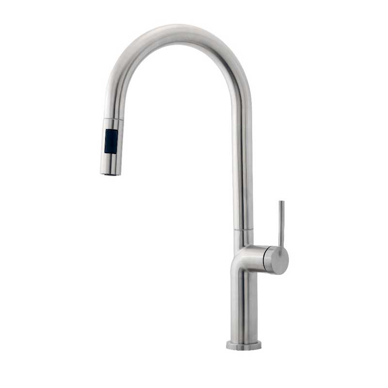 비욘드퍼니싱 싱크대수전 무광 거위목 주방수전 그물망토수구 일체형손잡이 스텐 고급형 MW6200