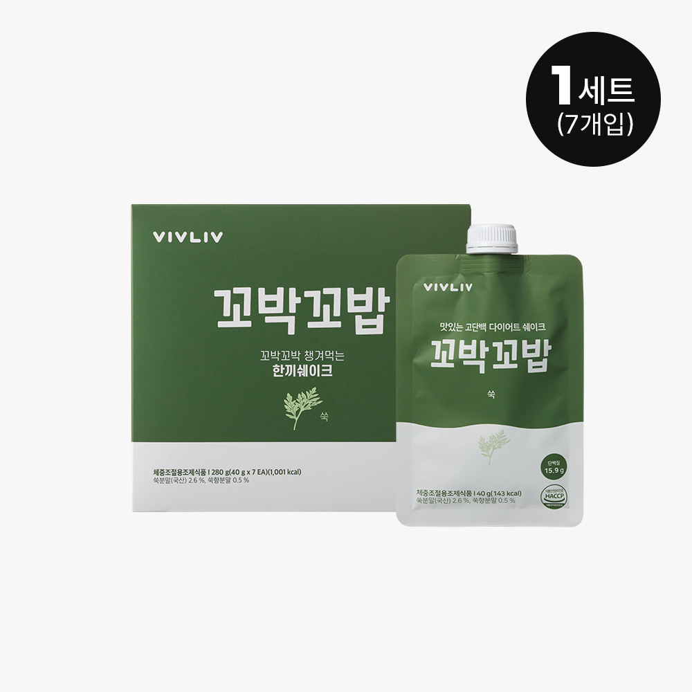 심으뜸 꼬박꼬밥 식사대용 쉐이크 쑥, 7포, 1개 - 메인 이미지