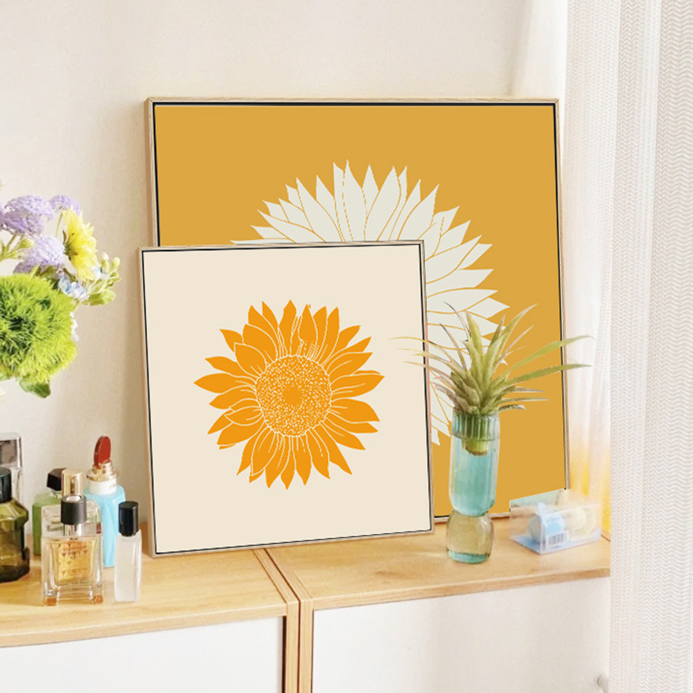 가게 오픈 선물 해바라기 꽃 그림 풍수 돈 들어오는 액자 개업 사진 50cm - 상세 이미지 2