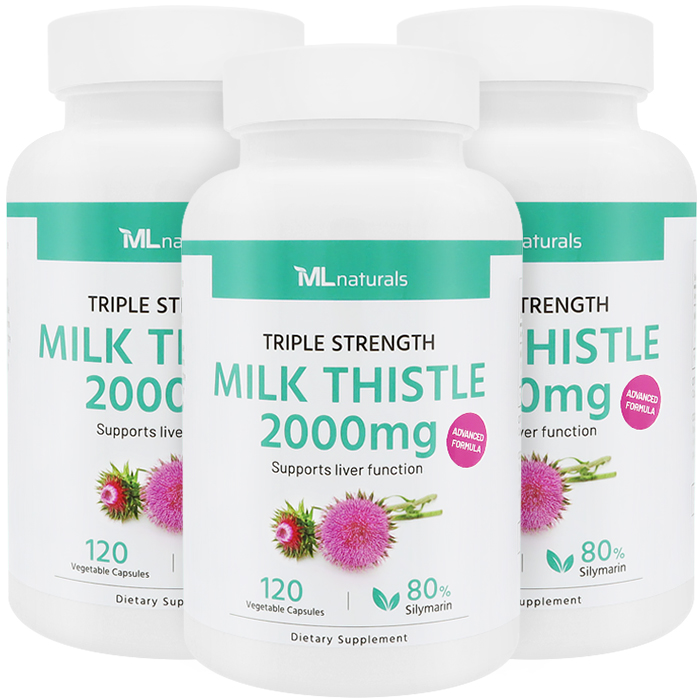 마이라이프내추럴스 밀크씨슬 2000mg 알약 120캡슐, 3개 - 메인 이미지