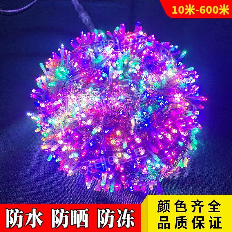 지네전구 크리스마스 트리 전구 장식 조명 300구 500구 LED 줄조명 결혼식장 호텔 컬러풀  20색 20미터 200구  플러그인형  고품질 - 상세 이미지 2